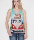 Cats on a Surfing Vacation Tank by Bear Dance