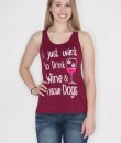 Wine And Dogs Tank by Bear Dance