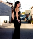 Knit Maxi Dress With Lace Midriff by Ya Los Angeles