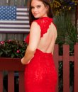 Open Back Lace Dress by Hommage