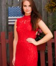 Open Back Lace Dress by Hommage