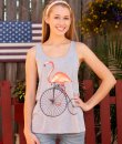 Flamingo On A Bike Tank Top by Bear Dance