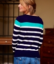 Teal Stripe Sweater by Timing
