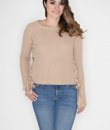 Side Lace-Up Sweater by She and Sky