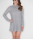 Button Cowl Neck Dress by Cherish