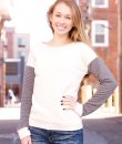 Quilted Sleeve French Terry Top by Vanilla Bay