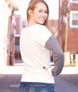 Quilted Sleeve French Terry Top by Vanilla Bay