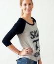 Save The Mermaids Raglan by Bear Dance