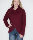 Asymmetrical Wrap Sweater by Zenana