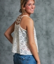 Caged Back Floral Tank Top by TCEC