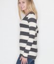 Striped V-Neck Pullover by Cherish
