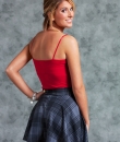 Black And Grey Plaid Skirt by Diosa