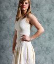 Sleeveless Flared Dress With Seam Detailing by Ya Los Angeles