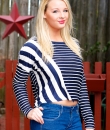 Mixed Stripe Top by Very J