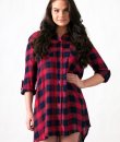 Plaid Shirt Dress by Re-Order