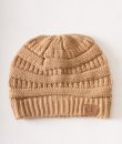 Camel CC Knit Beanie