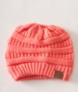 Coral CC Knit Beanie