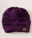 Deep purple CC Knit Beanie
