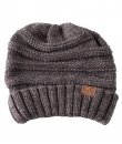 Grey Slouchy Knit Beanie by C.C.