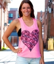 Lace Heart Muscle Tank Top by The Classic