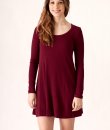 Round Neck Ribbed Knit Dress