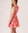 Lace Neckline Floral Print Dress by Stylebook