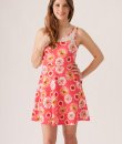 Lace Neckline Floral Print Dress by Stylebook