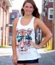 Cool Tiger Racerback Tank Top by Nella Fantasia