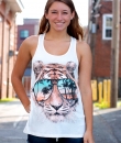 Cool Tiger Racerback Tank Top by Nella Fantasia