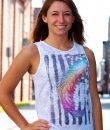 Rainbow Feather American Flag Tank Top by The Classic