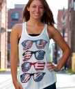 American Flag Sunglasses Tank Top by The Classic