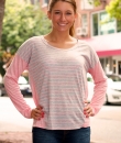 Long Sleeve Contrast Stripe Top by Ya Los Angeles