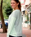 Long Sleeve Contrast Stripe Top by Ya Los Angeles