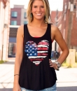 Racerback American Heart Tank Top by HL