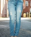 Destructed Skinny Jeans by Machine Jeans