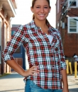 Red Flannel Button Down Shirt by Timing