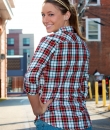 Red Flannel Button Down Shirt by Timing