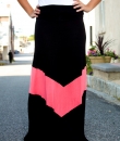 Chevron Stripe Maxi Skirt by Popular Basics