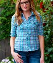 Plaid button down with front pockets by Faisca