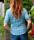 Plaid button down with front pockets by Faisca