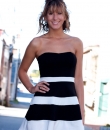 Sweetheart Striped Dress by GIBIU