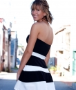 Sweetheart Striped Dress by GIBIU