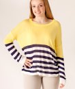 Contrast Stripes Sweater by She and Sky