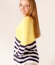 Contrast Stripes Sweater by She and Sky