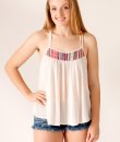 Embroidered Trim Tank Top by Fashion On Earth
