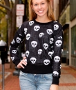 Skull Sweater by Zenana