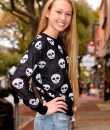 Skull Sweater by Zenana