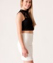 High Neck Lace Crop Top by She and Sky