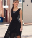 Sleeveless Dress With Contrast Sequin Lace by Ya Los Angeles