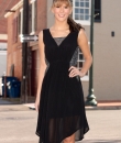 Sleeveless Dress With Contrast Sequin Lace by Ya Los Angeles